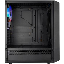 Paxteks Everest Flat Mesh 4-12CM Rgb Fan Tempered Camlı Atx Mid-T Gaming Oyuncu Kasası
