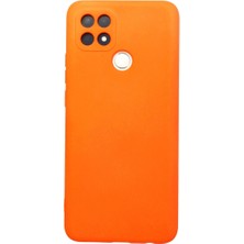 xirshop Oppo A15 Kılıf Nano Içi Kadife Silikon - Turuncu