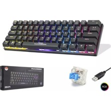 Hadron G509B Siyah Mekanik Gaming Mini Klavye Blue Switch Rgb