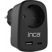 MK Beykoz Inca IPW-42SY Type-C+ Usb-A Giriş Soketli Duvar Prizi