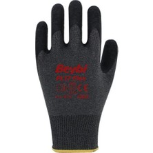 Dukkanıum Beybi̇ PL17 Flex 10 Beden Siyah Polyesyter Likralı Ipten Örülmüş Lateks Kaplı 12LI Paket (3131X)