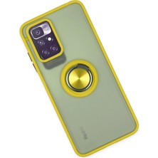 No35 Newface Xiaomi Redmi 10 2022 Kılıf Montreal Yüzüklü Silikon Kapak - Sarı