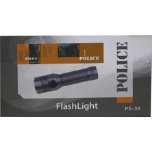 Stylmenplus Polıce Ps-34 Üç Ayrı Modda Işık, Şarjlı El Feneri