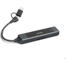 Paxteks Dark DK-AC-USB350L Usb-C & Usb-A To 5 Port 2xusb-A, Megabit Ethernet, Usb3.0 Multi Port Hub