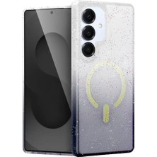 xirshop Samsung Galaxy S25 Plus Pummel Shiny Magsafe Kapak - Siyah