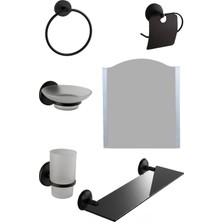 Tesitay Selvi 5 Li Ayna Seti Siyah Renk