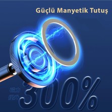 Sh Ticaret Q38 Ayarlanabilir Yapışkanlı Manyetik Magsafe Araç Tutucu - Siyah