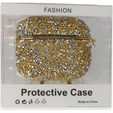 No35 Newface Airpods 3 (3.nesil) Mira Taşlı Kılıf - Gold