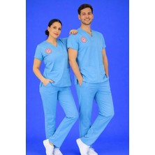 Likralı Doktor/hekim Forması (Alaskan Blue)
