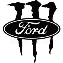 Ruselland Ford Için Özel Yeni Uyumlu Aksesuar Pençe Monster Oto Özel Yeni Sticker Siyah 20*17 cm