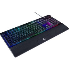Dukkanıum Rampage KB-GX65 Simula Siyah USB Rgb Aydınlatmalı 4 Makro Tuşlu Bilek Destekli Oyuncu Klavyesi