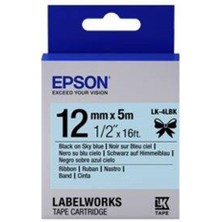 Paxteks Epson LK-4WLN Beyaz Üzeri Mavi 12MM 9metre Etiket