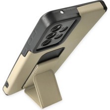 No35 Newface Samsung Galaxy A33 5g Kılıf Mega Standlı Silikon - Gold