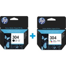 AK-SA-STR Hp N9K05AE + N9K06AE 304 Siyah + Renkli Kartuş Seti