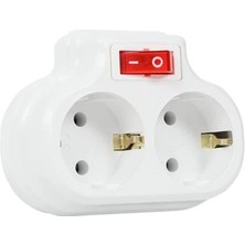 Stylmenplus Mutlusan Topraklı 2li̇ Anahtarlı Topraklı Fiş, Priz 001 170 0330 07 0000