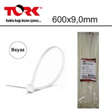 Maxdora Tork TRK-600-9,0MM Beyaz 100LÜ Kablo Bağı (86560)