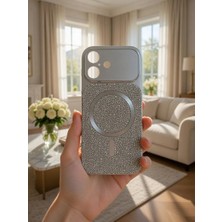 KumOziShop iPhone 17 Uyumlu Magsafe Özellikli Kamera Korumalı Elmas Taşlı Premium Kılıf