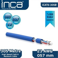 CT Stones Inca Cat6 305B 23 Awg 57MM Yüzde 99,5 Bakir Kablo 305MT