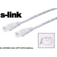 Paxteks S-Link SL-CAT606 Cat6 0.60MT Gri Utp Patch Kablo
