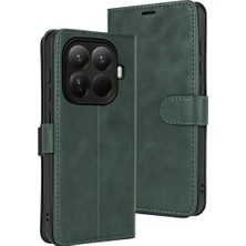 xirshop Xiaomi Mi 15T Pro Trend S Plus Kapaklı Kılıf - Yeşil