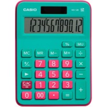 Stylmenplus Casio MX-12B-GNRD Yeşil+Pembe 12 Hane Masa Üstü Hesap Makinesi
