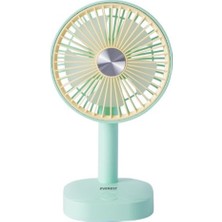 Zemira Everest EFN-510 Yeşil- Sarı 1200MAH 5 Inç 3 Hız Kademeli Dönebilen Masaüstü USB Fan