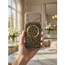 KumOziShop iPhone 17 Uyumlu Magsafe Özellikli Kamera Korumalı Elmas Taşlı Premium Kılıf