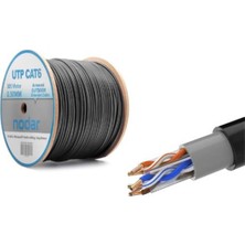 MK Beykoz Nodar ND2001 Utp Cat6 Dışmekan Kablo 23AWG Çift Pvc 4p- 1-0.57MM Cca 305MT Siyah
