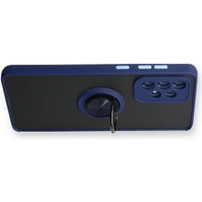 No35 Newface Samsung Galaxy A53 5g Kılıf Montreal Yüzüklü Silikon Kapak - Lacivert