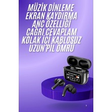 No35 Yeni Nesil Anc Özellikli Çağrı Cevaplayan Dokunmatik Ekranlı Bluetooth Kulaklık Siyah
