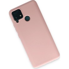 No35 Newface Realme C15 Kılıf Nano Içi Kadife Silikon - Pudra