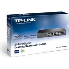 Negok Tp-Link TL-SG1024D 24 Port 10-100-1000 Mbps Switch Çelik Kasa Rack Mount