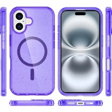 No35 Newface Iphone 16 Plus Kılıf Star Magsafe Kapak - Mor