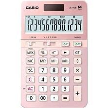 No35 Casio JS-40B-PK Pembe Profesyonel 14 Hane Masa Üstü Hesap Makinesi