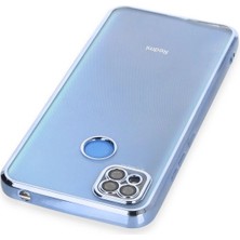 No35 Newface Xiaomi Redmi 9c Kılıf Razer Lensli Silikon - Açık Mavi