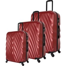 MK Beykoz Wexta WX-400 3lü Set Kırmızı Valiz