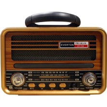 MK Beykoz Everton RT-708 Bluetooth Fm-Usb-Tf-Aux Solarlı Şarjlı Nostaljik Radyo