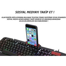 Negok Everest KB-R800 Metafor USB Gökkuşağı Aydınlatmalı Q Metal Yüzey Gaming Oyuncu Klavyesi