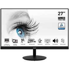 No35 Msi 27" Pro MP271A 1920X1080 100Hz 1ms HDMI VGA Dp IPS Monitör