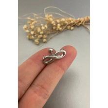 Jaida Moda Unisex Gümüş Sonsuzluk Işareti Figürlü Çelik Helix Piercing