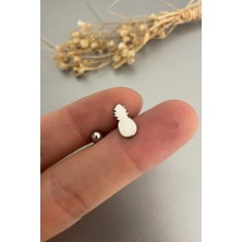Jaida Moda Unisex Gümüş Renk Ananas Figürlü Helix Piercing 6mm