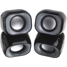 AK-SA-STR Dark SP2111 1+1 6W Rms Stereo Mini Taşınabilir Multimedya Siyah Hoparlör