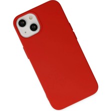 No35 Newface Iphone 14 Kılıf Nano Içi Kadife Silikon - Kırmızı