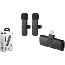 Novis Liora Hadron HDX2786 Kablosuz Çift Yaka Mikrofonlu Lighting Son Derece Hassas 20 Metre Erişilebilir