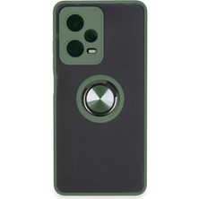 xirshop Xiaomi Redmi Note 12 Pro 5g Kılıf Montreal Yüzüklü Silikon Kapak - Yeşil