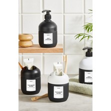Feyza Design 2'li Cam Sıvı Sabun ve Diş Fırçalık Takımı, 450 Ml, Şık Banyo Seti