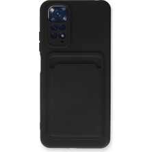 xirshop Xiaomi Redmi Note 11S Kılıf Kelvin Kartvizitli Silikon - Siyah