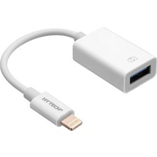 Negok Hytech HY-XO48 Beyaz USB F To Lightning 10CM Kablolu Otg Çevirici