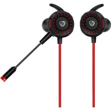 CT Stones Hytech Hy-Gk1 3,5 Oyuncu Esnek Mikrofonlu Kırmızı Kulakiçi Kulaklık
