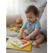 Atay 3D Yazıcı Tasarım Montessori Eğitici Çarklı Şekil Yerleştirme Panosu - Pla Organik Plastik